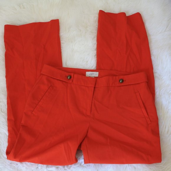 LOFT Pants - Ann Taylor Loft size 6 Petite orange wide …